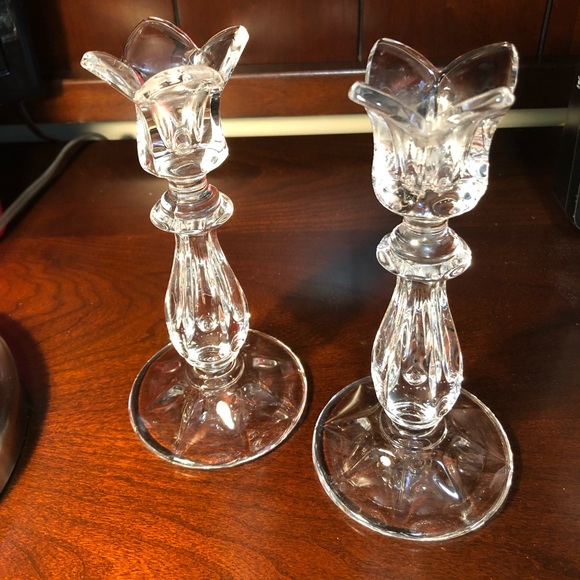 Leaded Glass Candle Holders - Picture 3 of 4